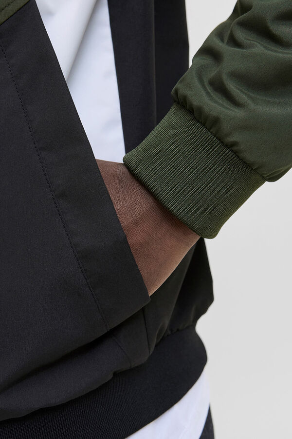 Jack & Jones bomber jacket with hood green
