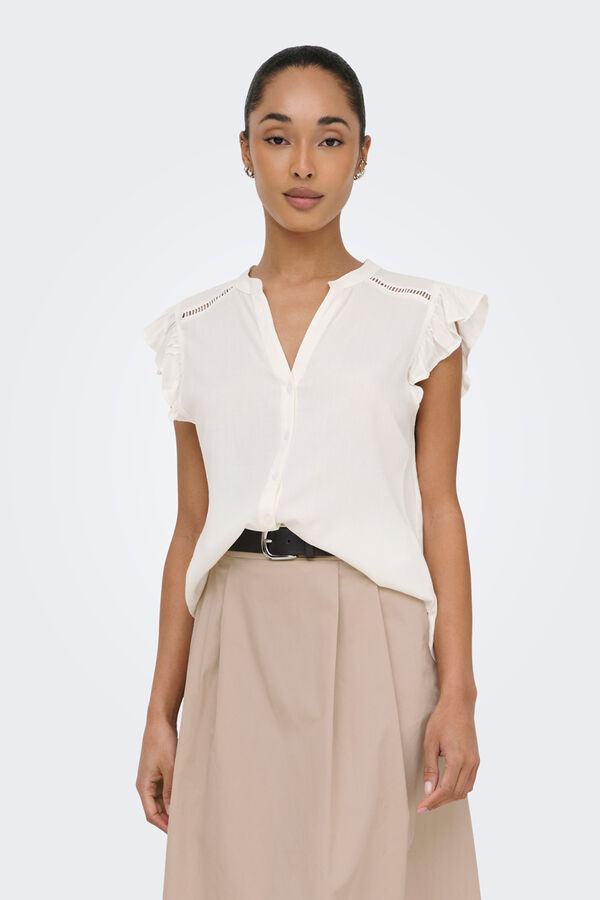Only Sleeveless blouse blanc