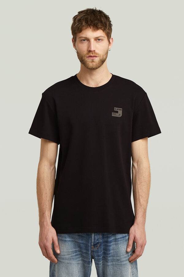 G-STAR Camiseta de manga corta y corte recto negro