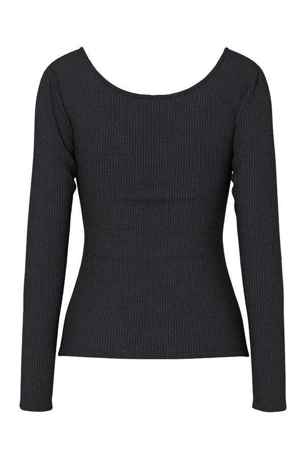 Pieces Top manga larga negro