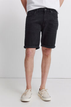Springfield Black basic slim fit Bermuda shorts