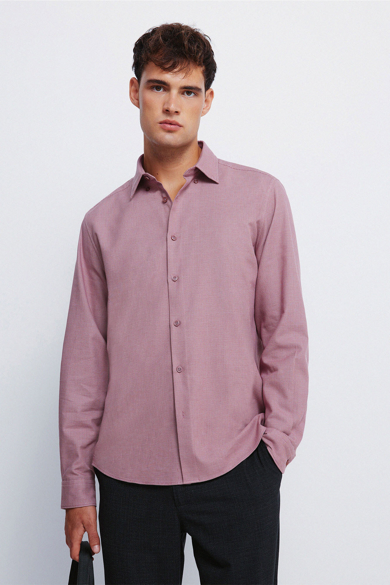 Springfield Two-tone structured dress shirt