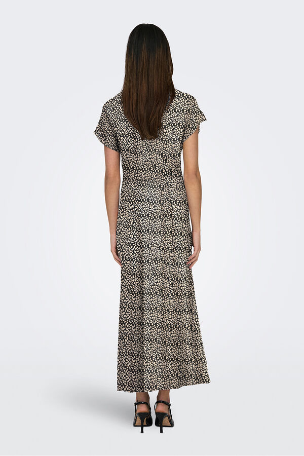 Only Vestido comprido regular fit castanho