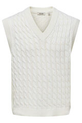 Only & Sons Malha de colete branco