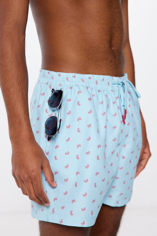 Springfield Crab print swim shorts mallow