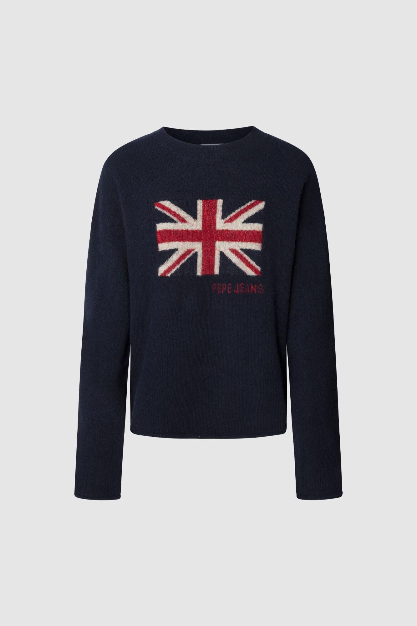 Pepe Jeans Su&eacute;ter de gola redonda com bandeira