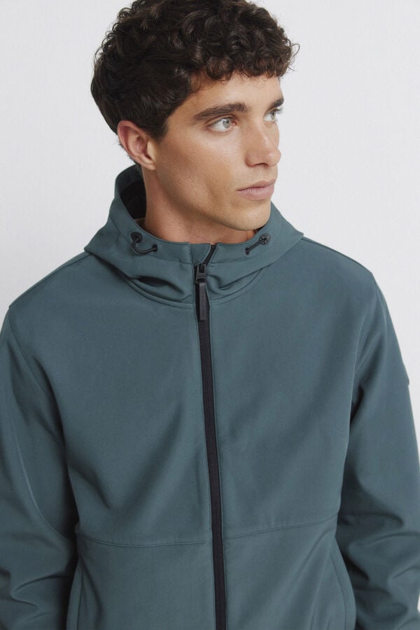 Springfield Softshell jacket with hood blue