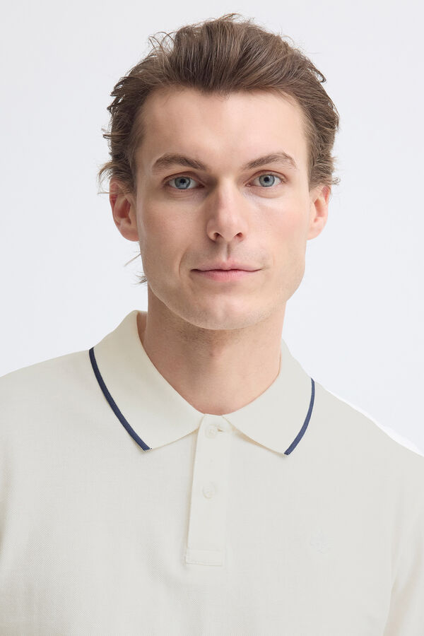 Blend Piqu&eacute; Polo Shirt white