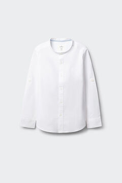 Springfield Kids Camisa gola mao em linho para crian&ccedil;a