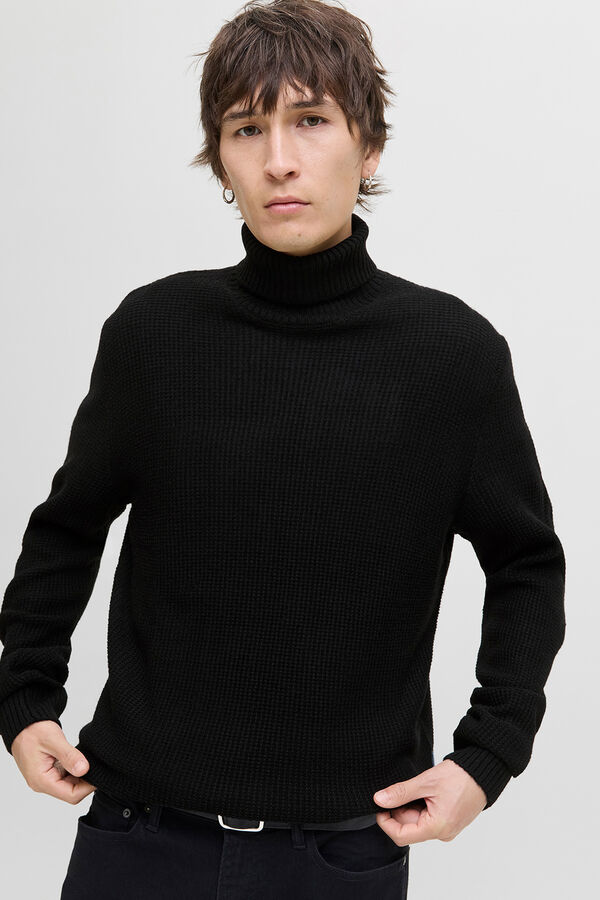 Jack & Jones Jersey cuello vuelto negro