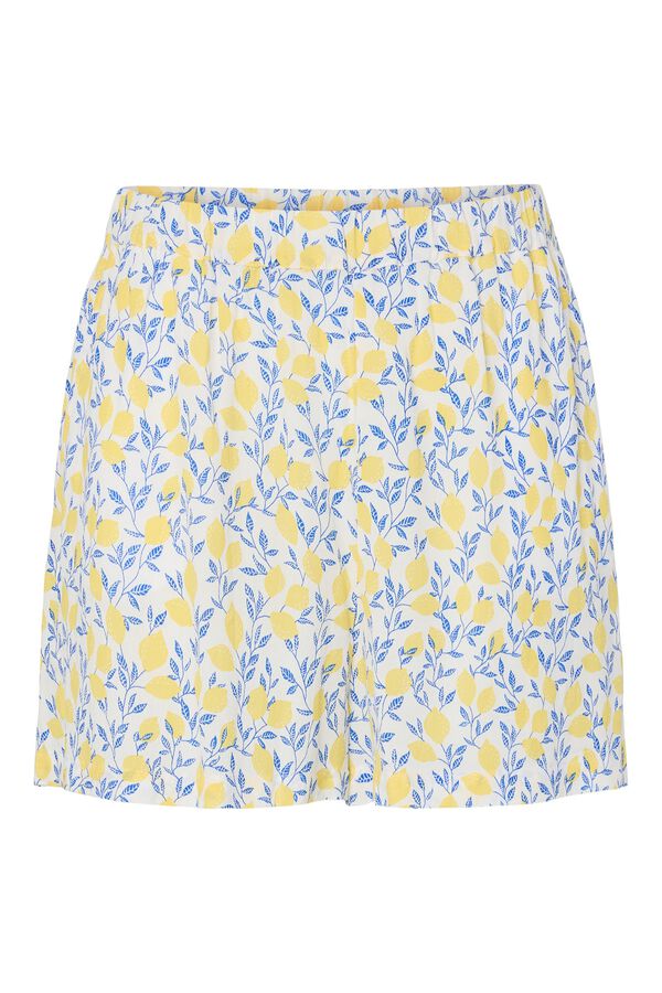 Pieces Short fluido estampado blanco