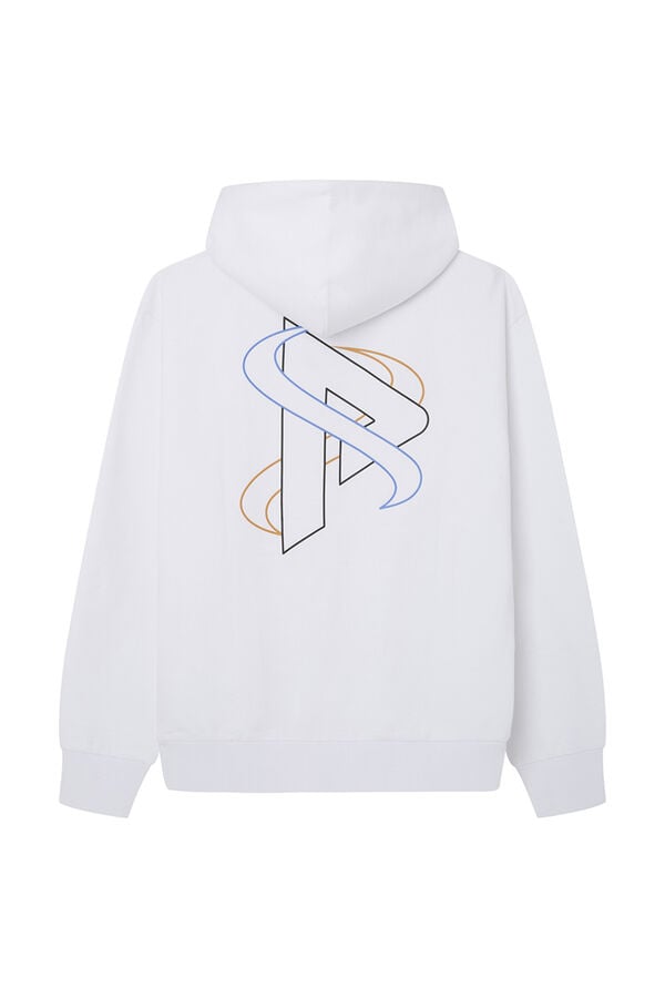 Springfield Hooded sweatshirt with Pedri x Springfield logo white