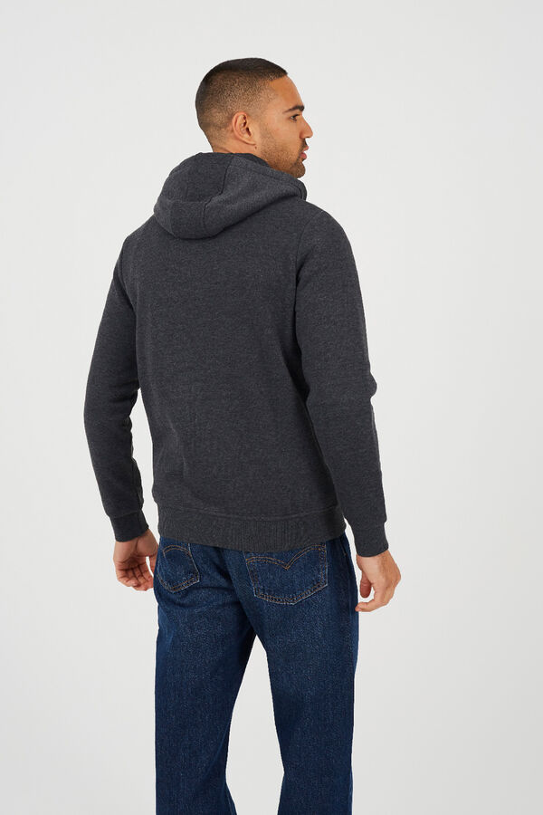 Brave Soul Sudadera con capucha y cremallera gris