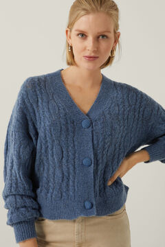 Springfield Short cardigan with buttons royal blue