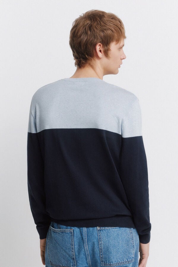 Springfield Colour block basic jumper blue
