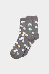 Springfield Socken Gänseblümchen grau