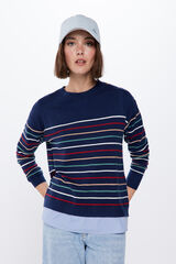 Springfield Two-material striped jumper print