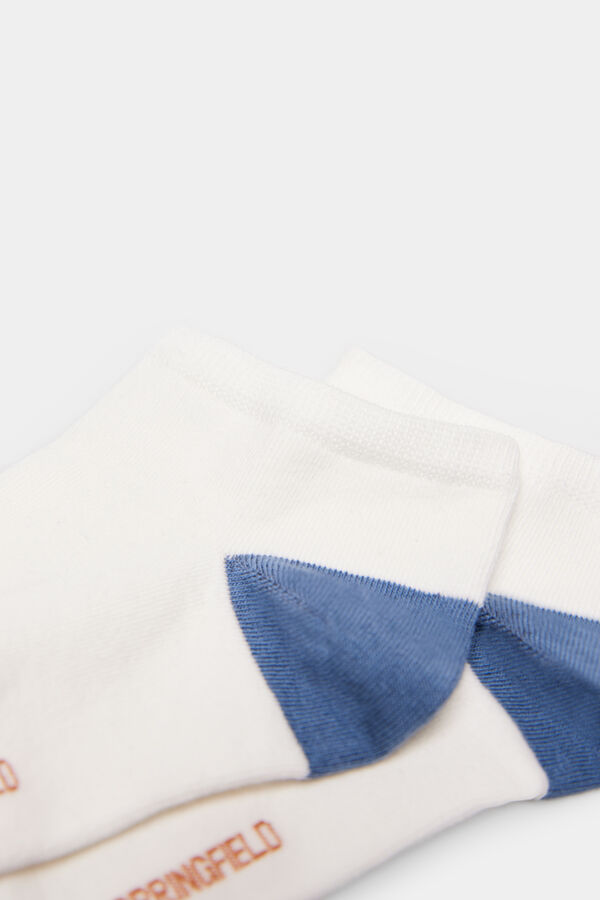 Springfield Essential contrast ankle socks white