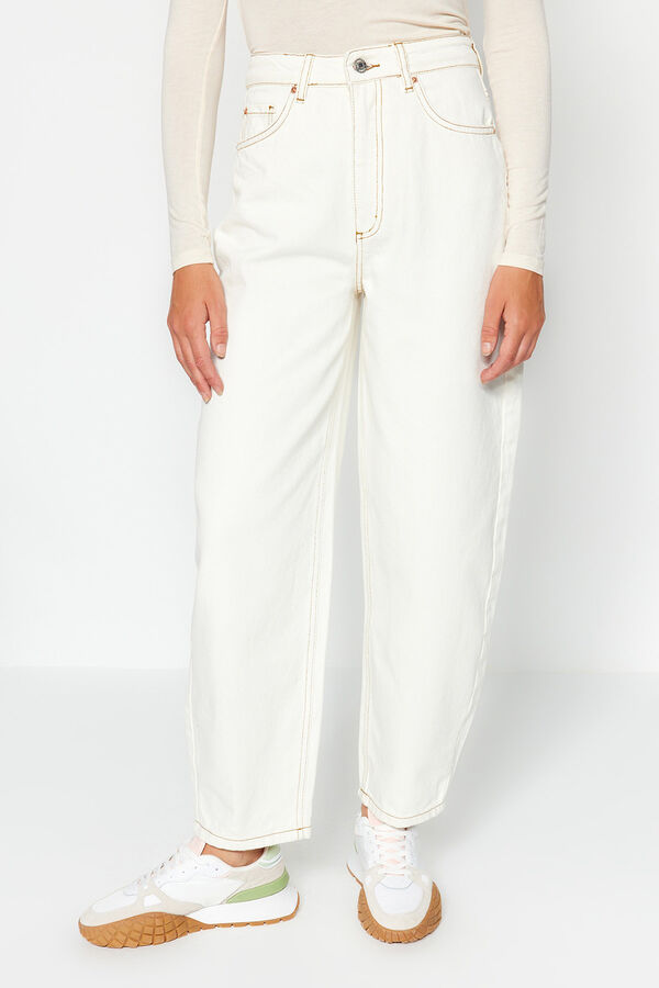 Trendyol Barrel jeans white