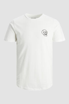 Springfield Camiseta algodón calavera blanco