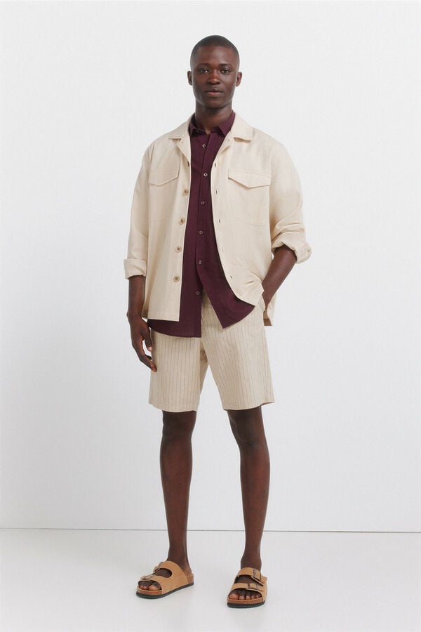 Springfield Linen short sleeve shirt printed