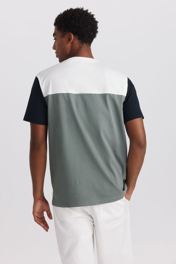 Springfield Colour block T-shirt green