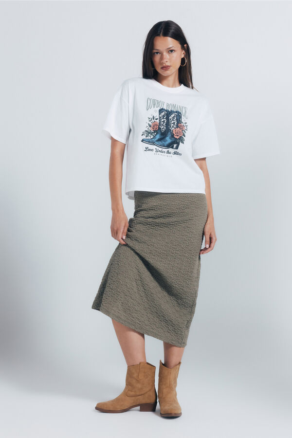 Springfield Western graphic t-shirt nude