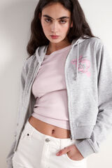 Balmohk Cropped zip fastening sweatshirt grey