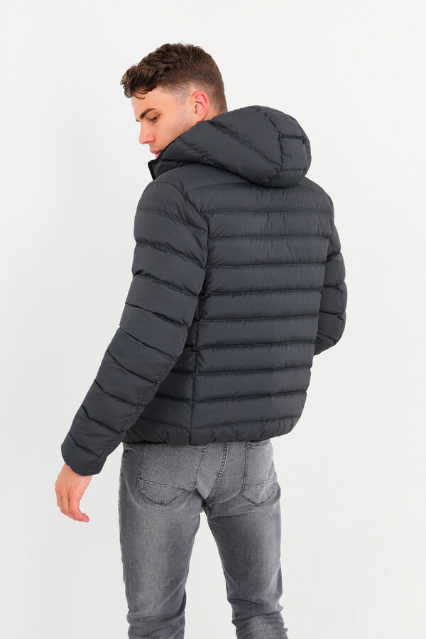 Brave Soul Casaco acolchoada com capuz cinzento