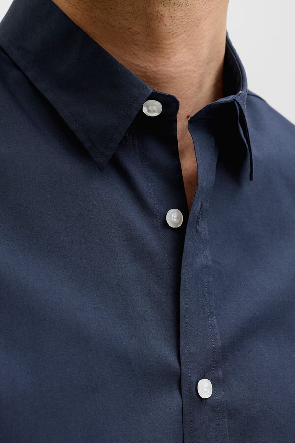 JJ REBEL Camisa manga corta sarga azul