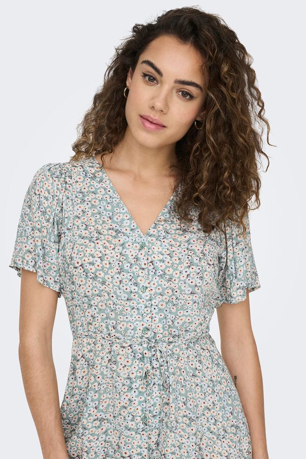 Only Short sleeve short dress blue