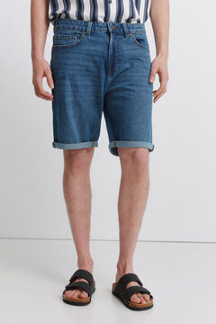 Springfield Basic slim fit denim Bermuda shorts