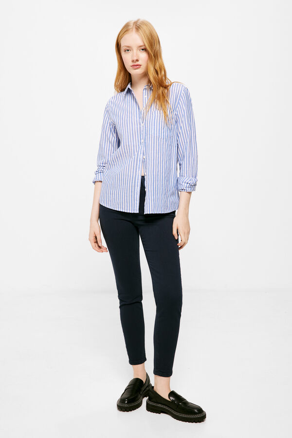 Springfield Textured striped blouse navy mix