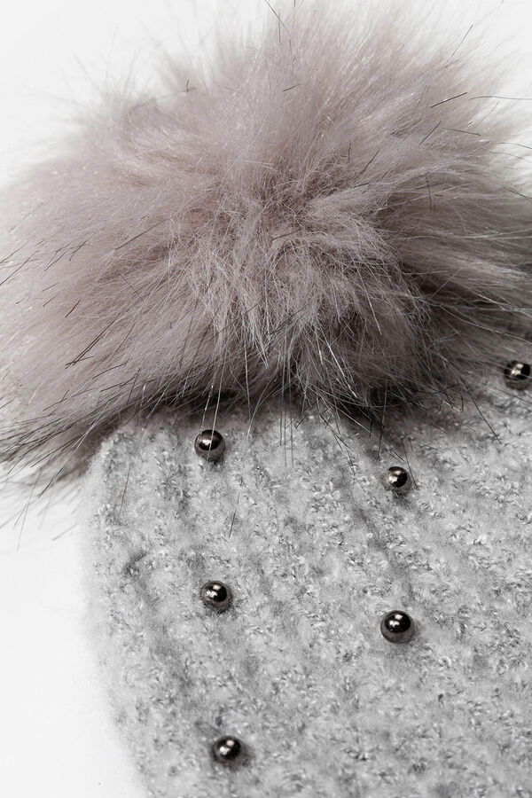 Tiffosi Set Bufanda y Gorro con Apliques gris