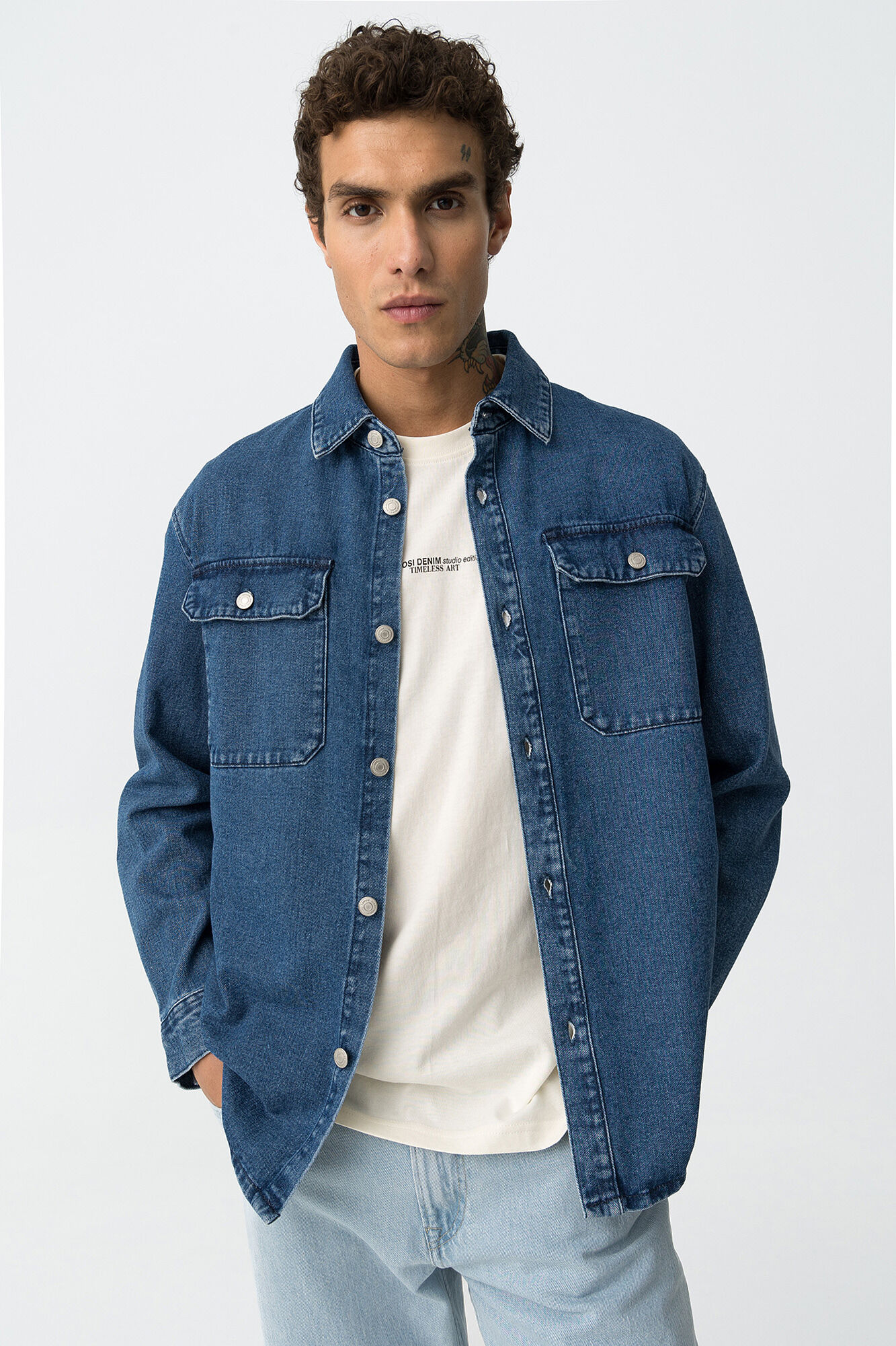 Oversized Denim Shirt | Shirts | SPF