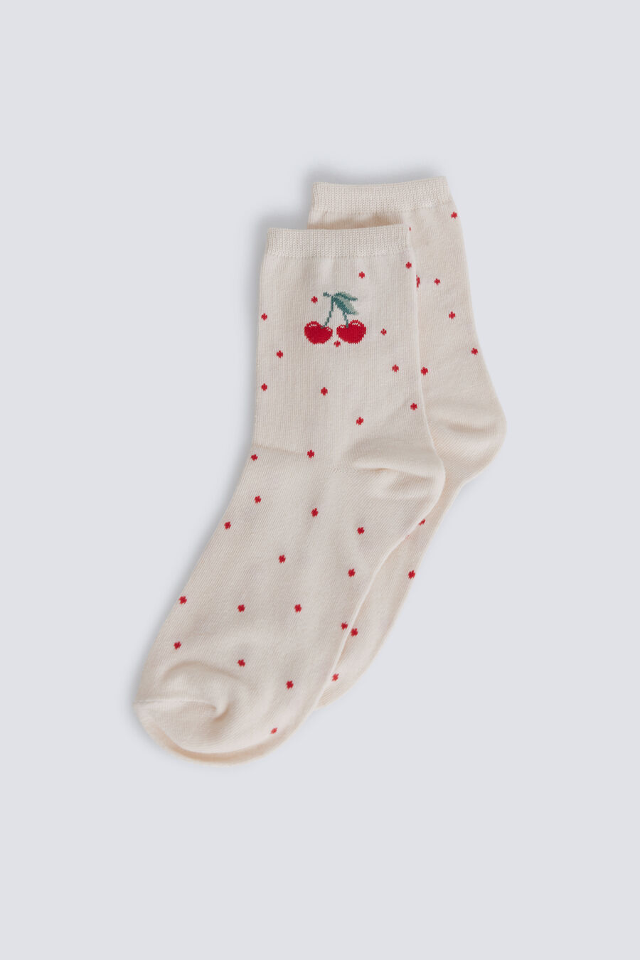 Calcetín largo cerezas