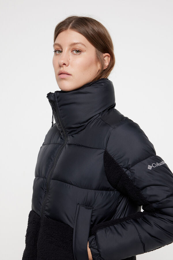 Springfield Wattierte Hybrid-Jacke aus Sherpa-Fleece Columbia Leadbetter Point™ für Damen schwarz