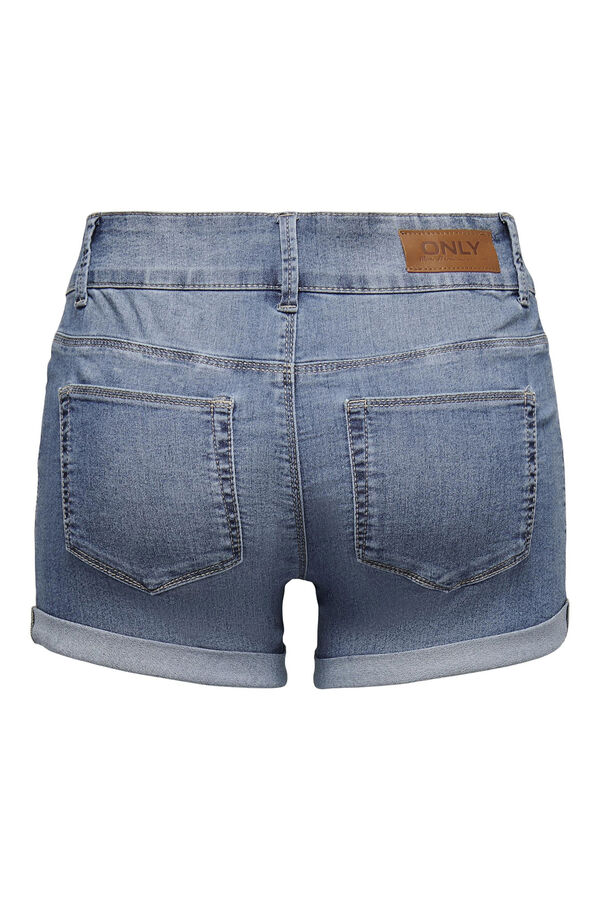 Springfield Denim shorts with turn-ups blue mix
