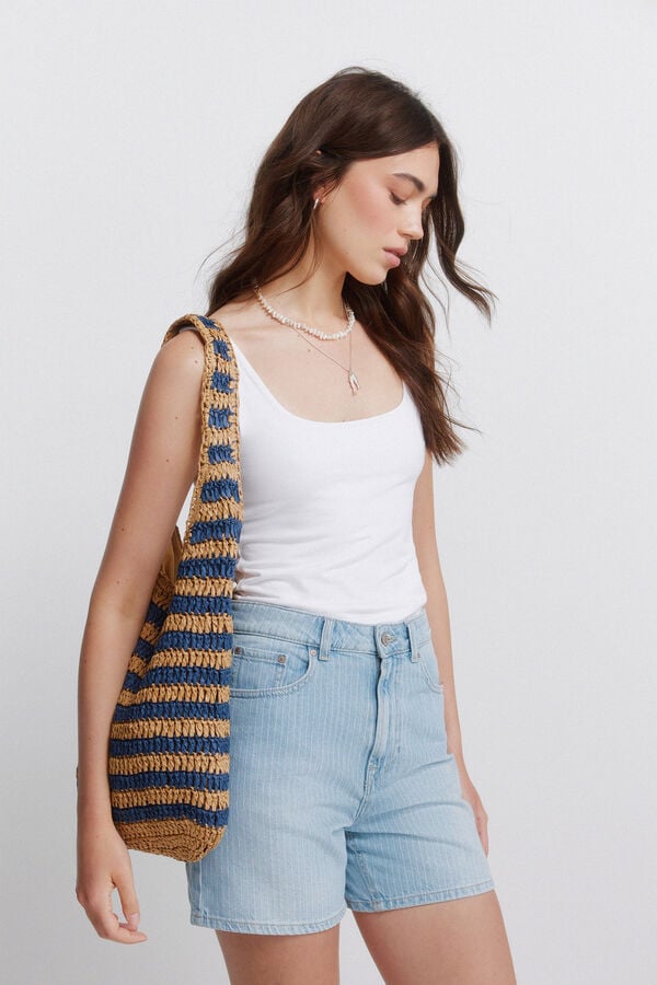 Springfield Striped shoulder bag blue