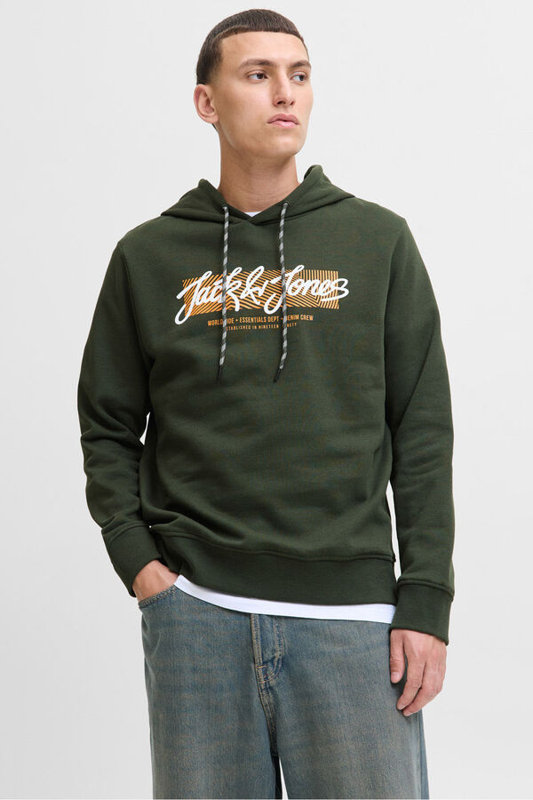Jack & Jones Sweatshirt mit Logo Gr&uuml;n