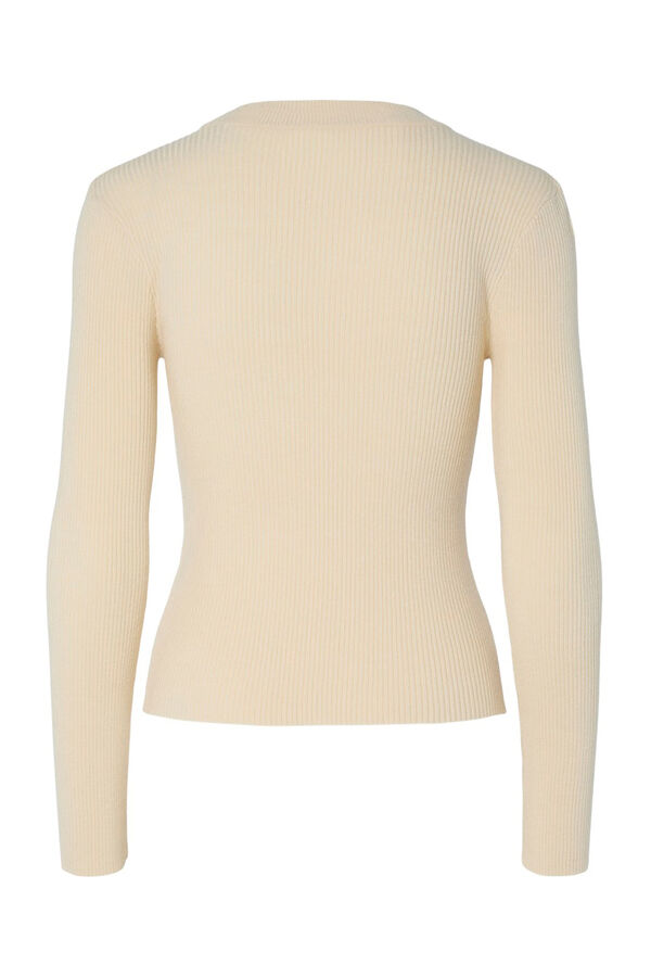 Pieces Schmal geschnittener Feinjersey Grau