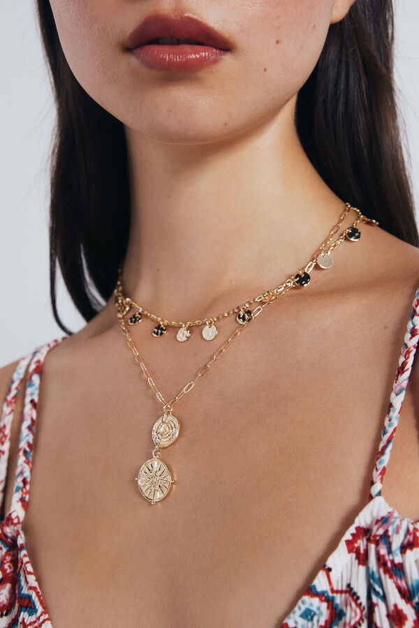 Springfield Golden coin necklace printed