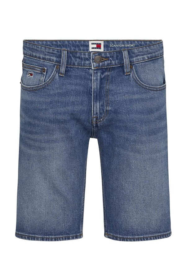 Springfield Men's Tommy Jeans denim Bermuda shorts bluish