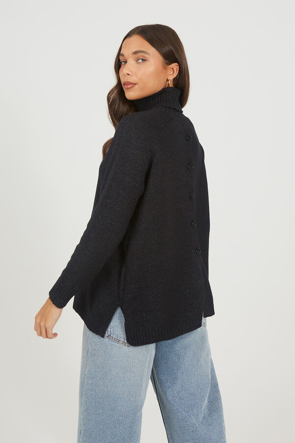 Brave Soul Jersey con botones en la espalda gris