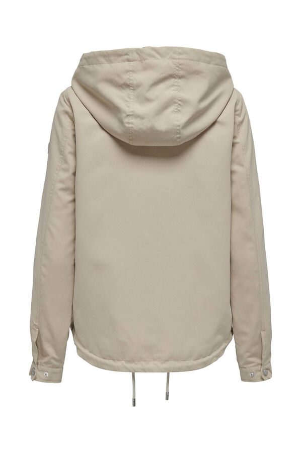 Only Short hooded parka brown