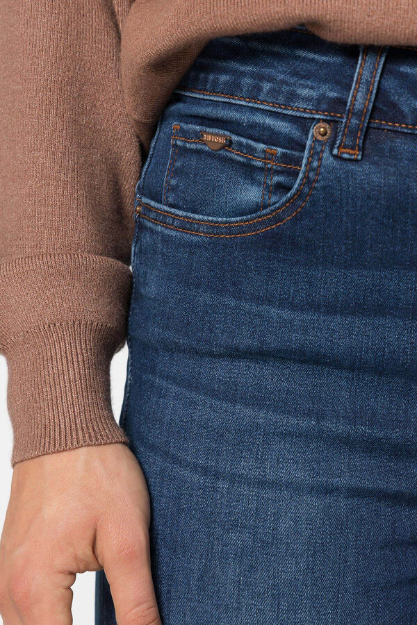 Springfield Body Curve high-rise skinny Ecodenim jeans plava