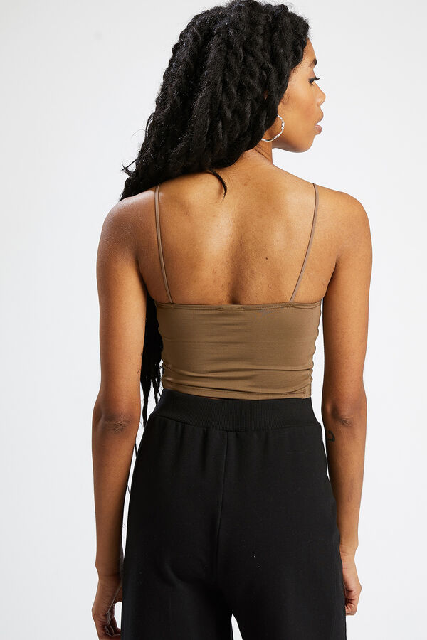 Springfield Bralet top with thin straps brown