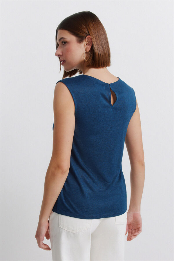 Springfield Crochet vest top blue