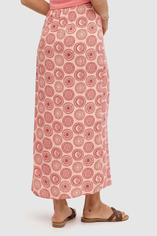 Springfield Long slit skirt pink