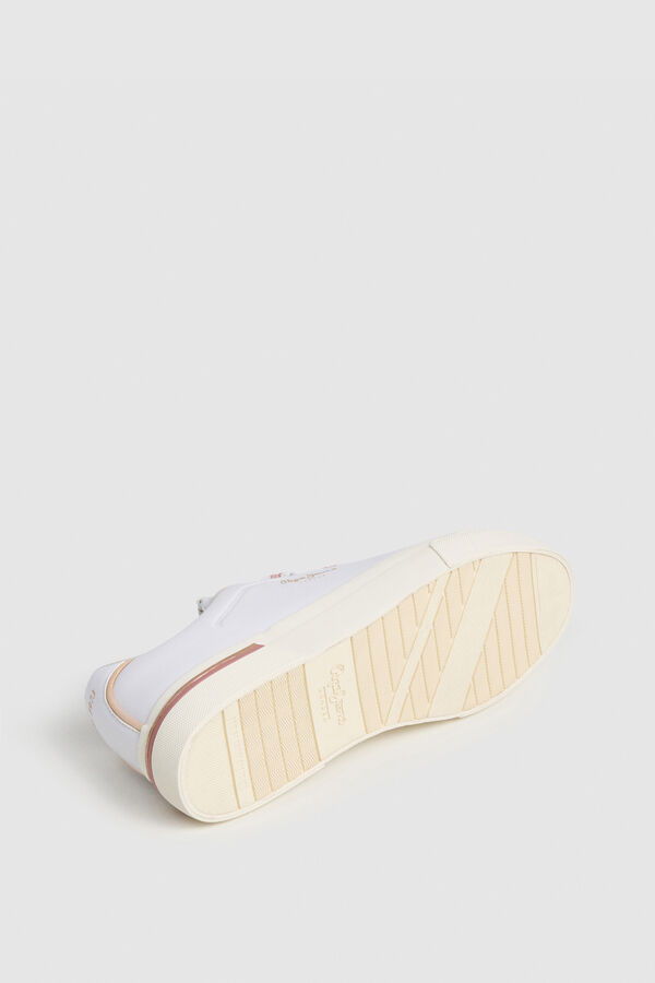 Pepe Jeans Platform trainers with logo blanc